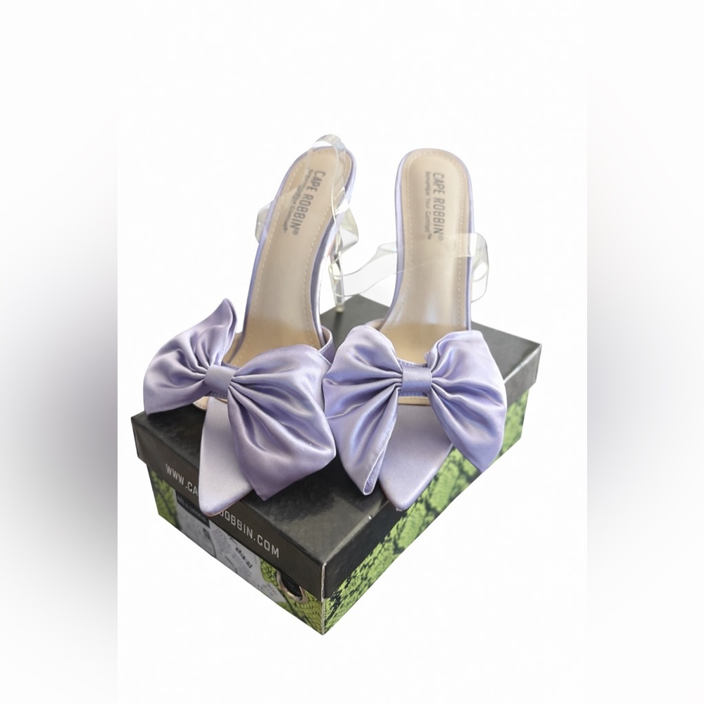 NEW • Cape Robbin Lavender Bow Stiletto Heels - Picture 3 of 4